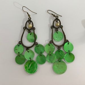 Green earrings